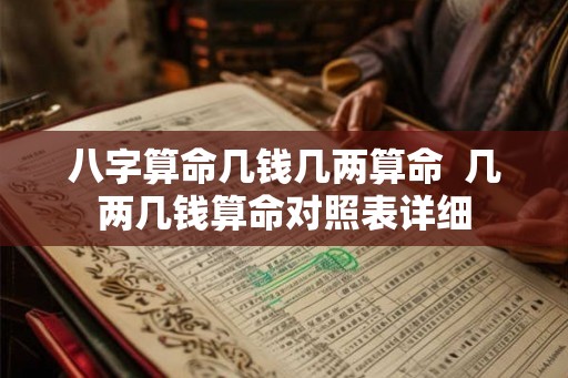 八字算命几钱几两算命  几两几钱算命对照表详细