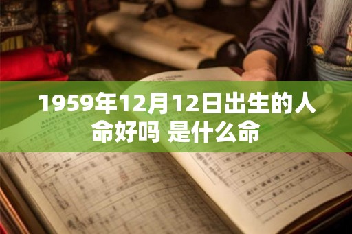 1959年12月12日出生的人命好吗 是什么命