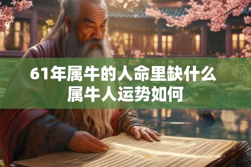 61年属牛的人命里缺什么 属牛人运势如何
