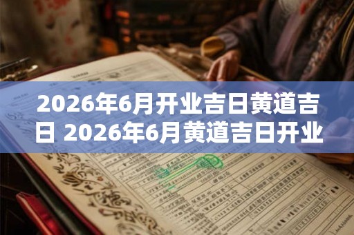 2026年6月开业吉日黄道吉日 2026年6月黄道吉日开业