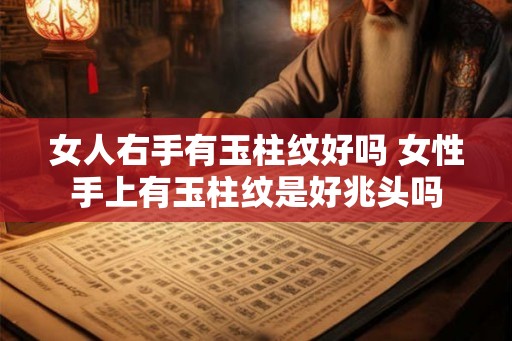 女人右手有玉柱纹好吗 女性手上有玉柱纹是好兆头吗
