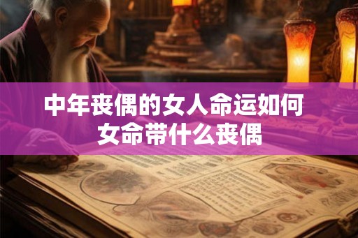 中年丧偶的女人命运如何 女命带什么丧偶 中年丧偶的女人命运如何 女命带什么丧偶
