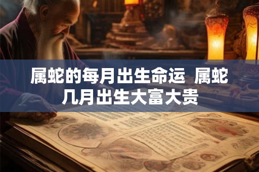 属蛇的每月出生命运  属蛇几月出生大富大贵