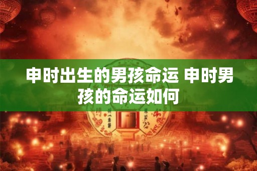 申时出生的男孩命运 申时男孩的命运如何