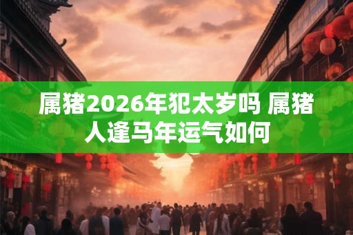 属猪2026年犯太岁吗 属猪人逢马年运气如何