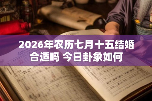 2026年农历七月十五结婚合适吗 今日卦象如何