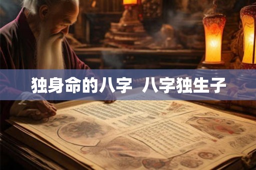 独身命的八字  八字独生子