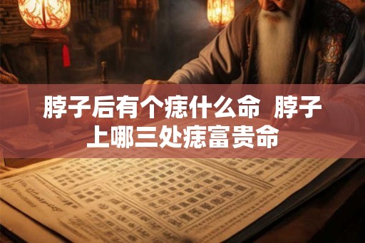 脖子后有个痣什么命  脖子上哪三处痣富贵命