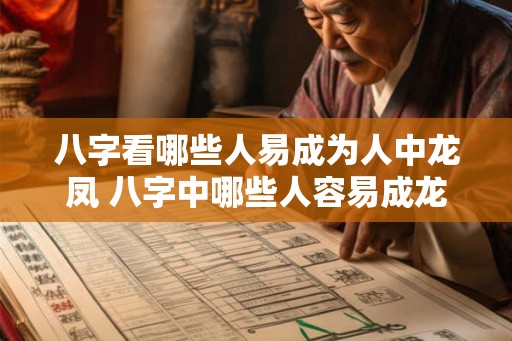 八字看哪些人易成为人中龙凤 八字中哪些人容易成龙凤之才