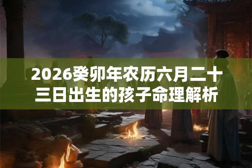 2026癸卯年农历六月二十三日出生的孩子命理解析