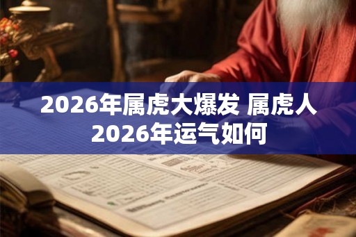 2026年属虎大爆发 属虎人2026年运气如何
