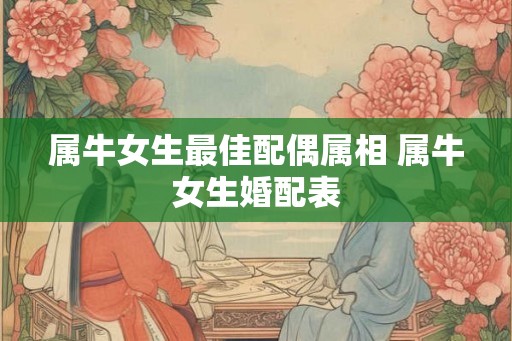 属牛女生最佳配偶属相 属牛女生婚配表