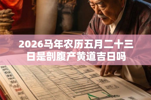2026马年农历五月二十三日是剖腹产黄道吉日吗