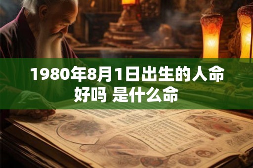 1980年8月1日出生的人命好吗 是什么命