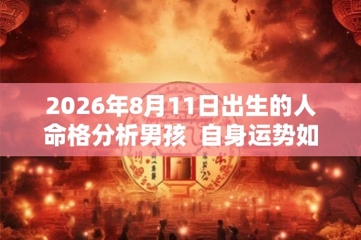 2026年8月11日出生的人命格分析男孩  自身运势如何