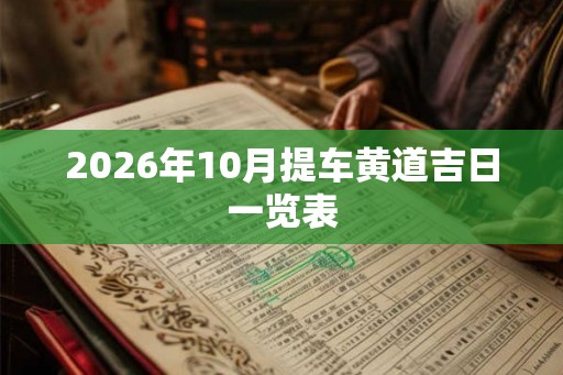 2026年10月提车黄道吉日一览表 2026年10月提车黄道吉日一览表