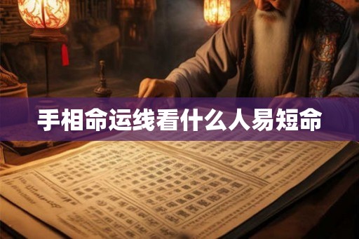 手相命运线看什么人易短命