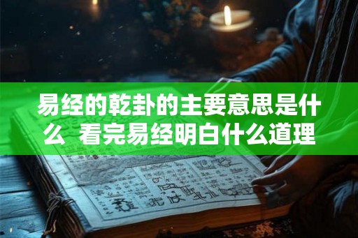 易经的乾卦的主要意思是什么  看完易经明白什么道理
