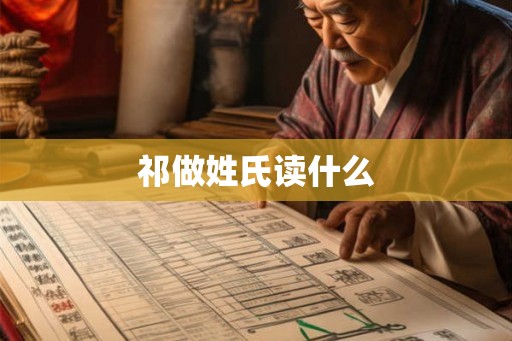 祁做姓氏读什么