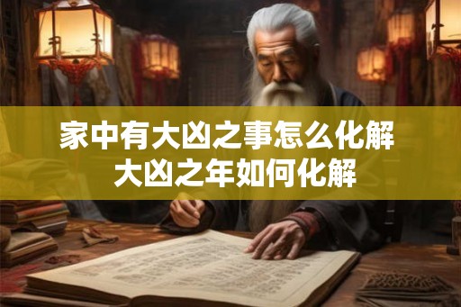 家中有大凶之事怎么化解  大凶之年如何化解