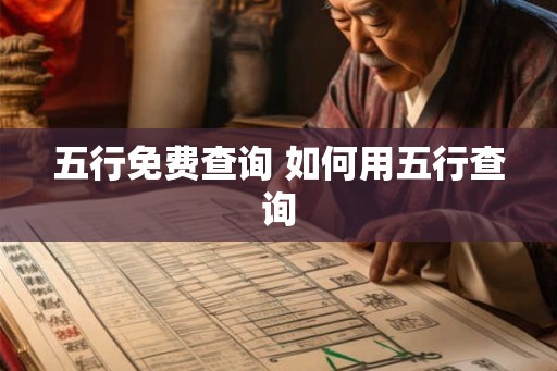 五行免费查询 如何用五行查询