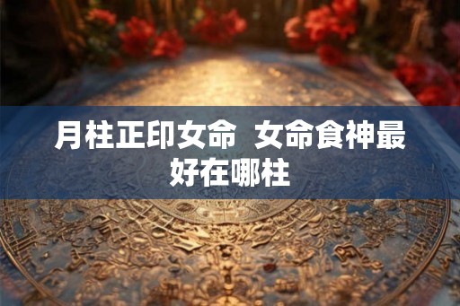 月柱正印女命 女命食神最好在哪柱 月柱正印女命 女命食神最好在哪柱