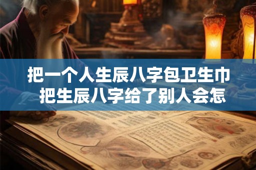把一个人生辰八字包卫生巾  把生辰八字给了别人会怎么样