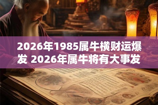 2026年1985属牛横财运爆发 2026年属牛将有大事发生吗