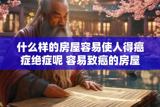 什么样的房屋容易使人得癌症绝症呢 容易致癌的房屋长啥样