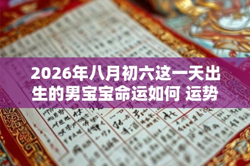 2026年八月初六这一天出生的男宝宝命运如何 运势咋样