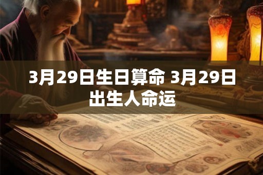 3月29日生日算命 3月29日出生人命运