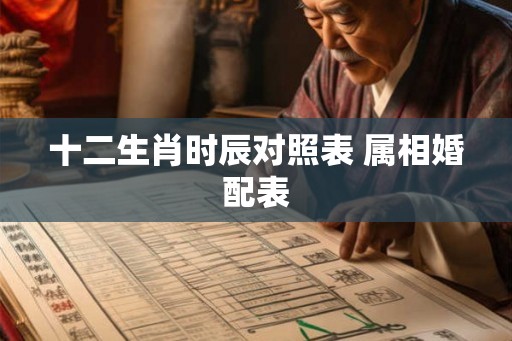 十二生肖时辰对照表 属相婚配表