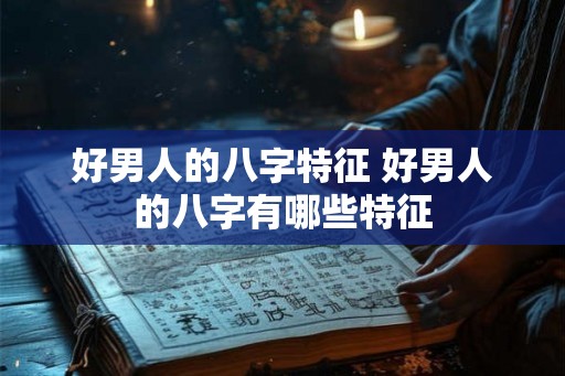 好男人的八字特征 好男人的八字有哪些特征