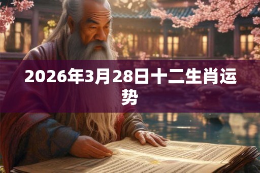 2026年3月28日十二生肖运势
