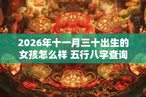 2026年十一月三十出生的女孩怎么样 五行八字查询 2026年十一月三十出生的女孩怎么样 五行八字查询