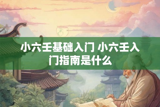 小六壬基础入门 小六壬入门指南是什么