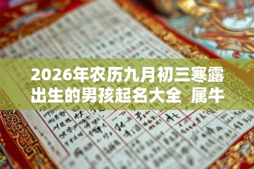 2026年农历九月初三寒露出生的男孩起名大全  属牛宝宝怎么取名好