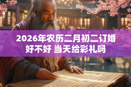 2026年农历二月初二订婚好不好 当天给彩礼吗