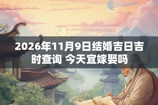 2026年11月9日结婚吉日吉时查询 今天宜嫁娶吗