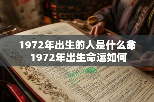 1972年出生的人是什么命 1972年出生命运如何