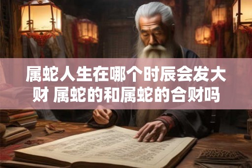 属蛇人生在哪个时辰会发大财 属蛇的和属蛇的合财吗