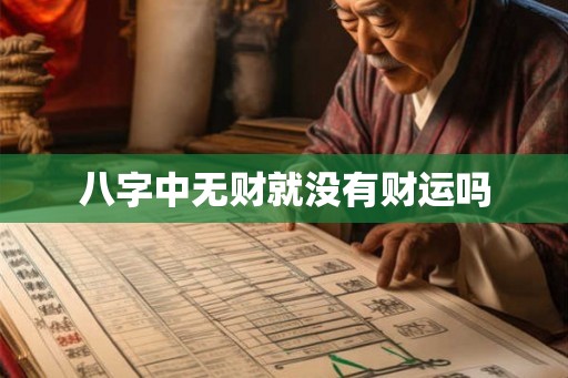 八字中无财就没有财运吗