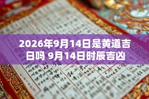 2026年9月14日是黄道吉日吗 9月14日时辰吉凶