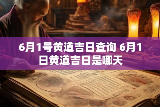 6月1号黄道吉日查询 6月1日黄道吉日是哪天