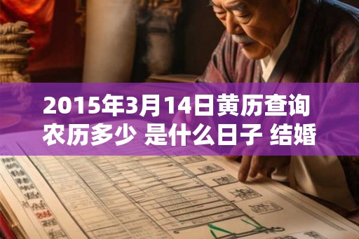 2015年3月14日黄历查询 农历多少 是什么日子 结婚吉时