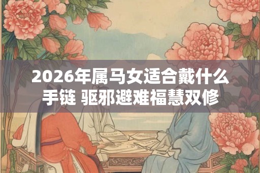 2026年属马女适合戴什么手链 驱邪避难福慧双修