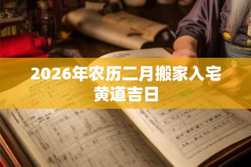 2026年农历二月搬家入宅黄道吉日 2026年农历二月搬家入宅黄道吉日