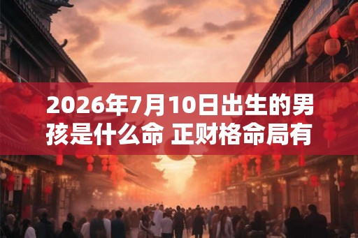 2026年7月10日出生的男孩是什么命 正财格命局有自信