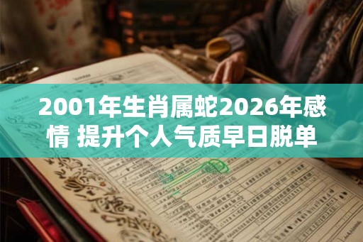 2001年生肖属蛇2026年感情 提升个人气质早日脱单 2001年生肖属蛇2026年感情 提升个人气质早日脱单