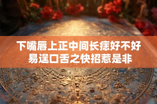 下嘴唇上正中间长痣好不好 易逞口舌之快招惹是非